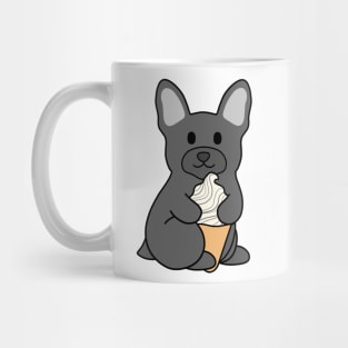 Black French Bulldog Ice Cream Mug